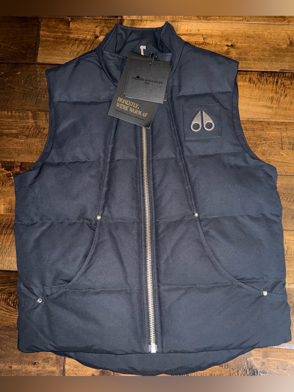Moose Knuckles  Montreal Vest Men's  New Black size-large